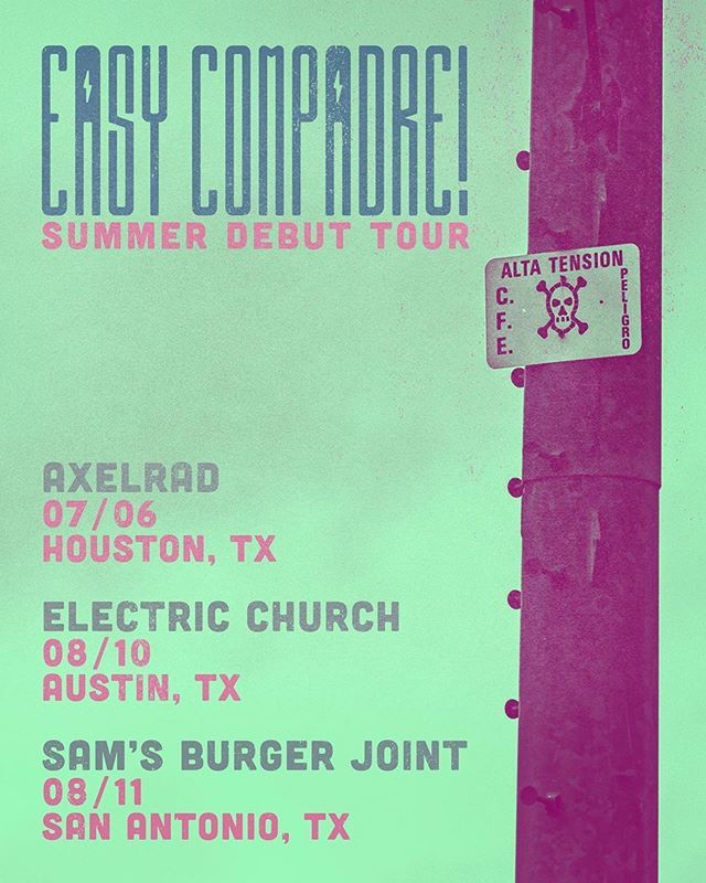New music project kickin’ off! Houston! See you next Saturday!
.
.
#Repost @easycompadremusic
・・・
Hola everybody! 
See you there!✌🏻
Summer Debut Tour .
.
.
.
.
.
.
.
.
#easycompadre #austinmusic #atx #austin #texas #worldmusic #cumbia #electro #synth… ift.tt/2XjdUnj