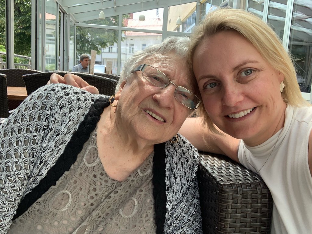 TODAY'S PIC: Last Slovenia 🇸🇮 picture with our last day of June. My grandmother and I just a few weeks ago. She lives in Hodos by the Hungarian border. 

A new destination coming tomorrow.

#feelslovenian #visitslovenia #sloveniatrip #traveleurope