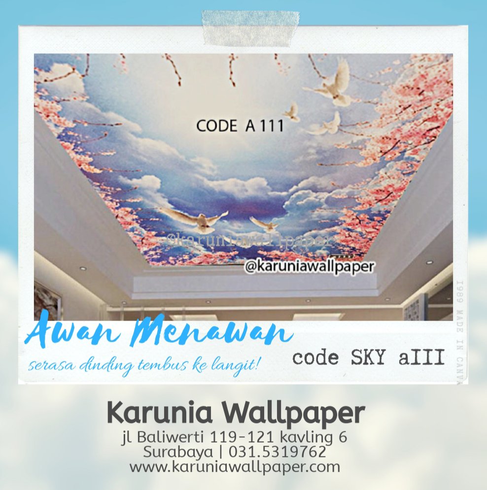 udkarunia's tweet image. Plafon keren berkat @udkarunia Wallpaper
udah hemat budget, mantap pula hasilnya serasa tembus ke surga!
-
KARUNIA WALLPAPER
jl Baliwerti 119-121 kavling 4 surabaya
0315319762
karuniawallpaper.com

-
#jualwallpaperdinding #dindingrumah #dekorasirumah #interiorkamar