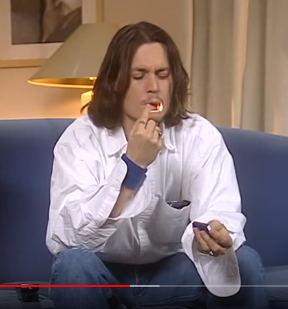 Johnny interviewed by producer Claudie Ossard for the European DVD release of Arizona Dream (1993) in 2003, which turned into a 38 minutes supplement for the disc. She speaks in French but he answers in English, here's the link, hope it work everywhere: 