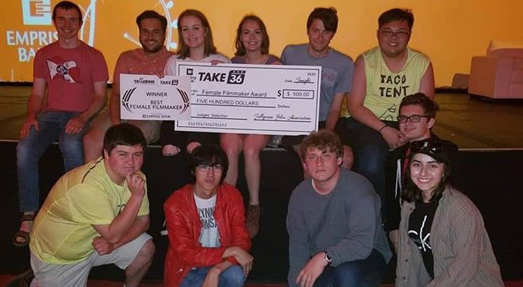 Congratulations to Caitlin Cody and her team for winning the Female Filmmaker award at the @tallgrassfilm Take 36 Film Race! Cody’s short film “Unaware” was screened at Femme Fest ICT earlier this spring. We are so glad she is continuing to create and succeed in the Wichita area!