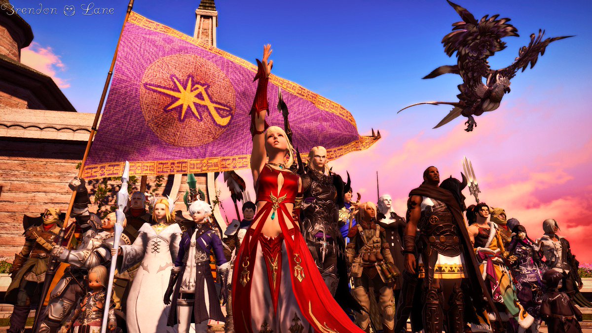 brendynllane's tweet photo. It ends in Crimson. #ffxiv #finalfantasyxiv #stormblood #graphicdesign #gamingphotography #gposers #gpose https://t.co/sdXmA61yP3