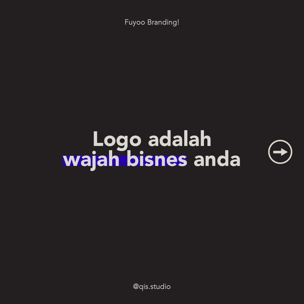 Qis_studio's tweet photo. Perlu ke ada logo?
.
Sebab utama kenapa setiap bisnes perlu dan mesti kena ada logo
.
Share jika bermanfaat untuk anda ☺️
.
#brandingtips #tipsviral #usahawan #usahawanonline https://t.co/6t7EB9qifD
