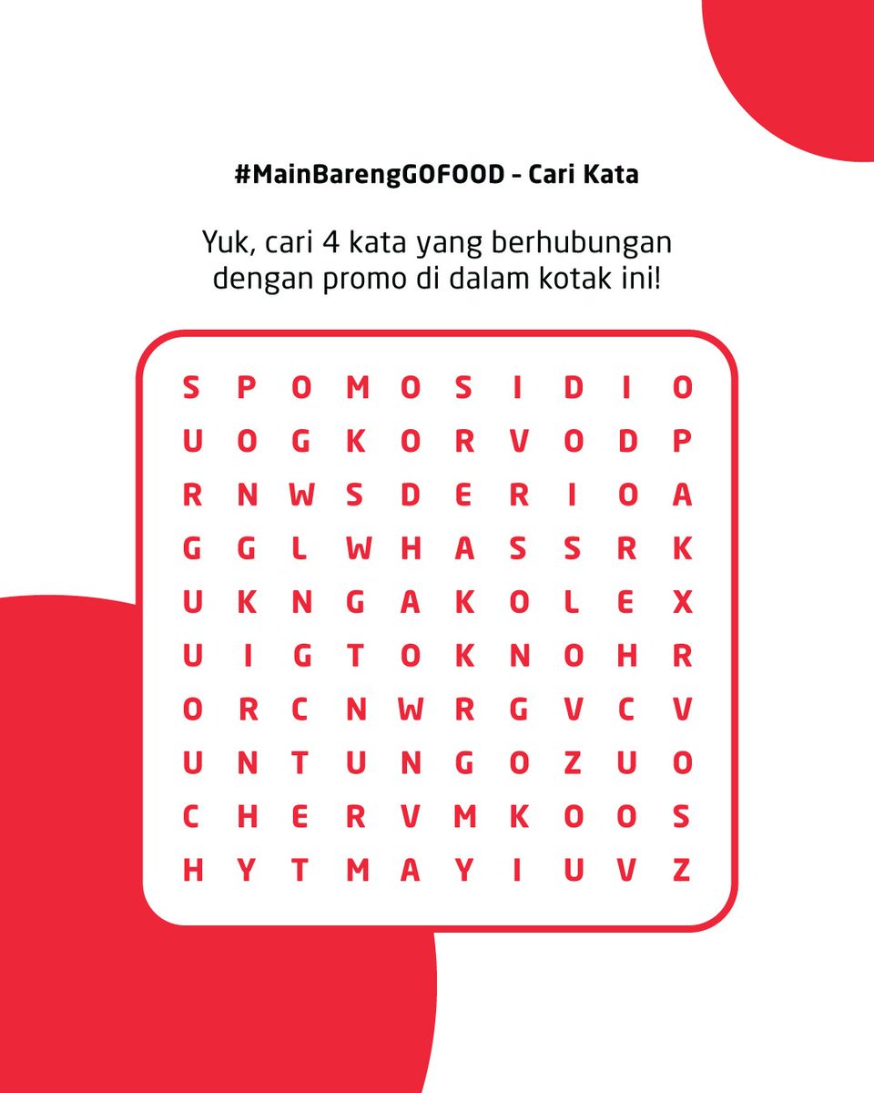 Jangan lupa untuk share kata apa saja yang Anda temukan di atas di kolom komentar ya! Kata-kata yang tersembunyi bisa dalam posisi horizontal, vertikal, atau diagonal.