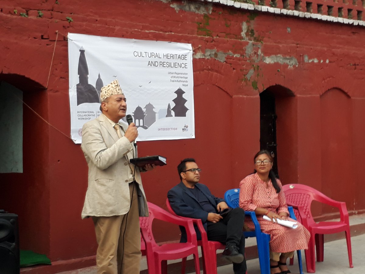 UNESCOKathmandu's tweet photo. "Cultural Heritage &amp; Resilience- Urban Regeneration of World Heritage Trail in Kathmandu, Nepal", 30 June – 8 July 2019
UNESCO, CPC &amp; IOE welcome the participants – 32 students of different background (17 - India &amp; 15 - IOE, Nepal) on 30 June &amp; brief them about the workshop. https://t.co/sBb9GLb5wR