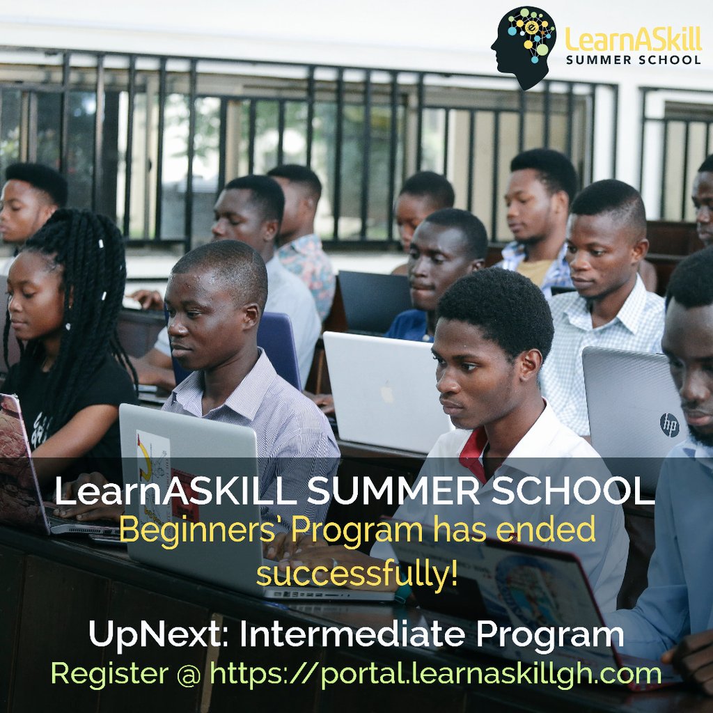 Learn a skill this July, ,,
Register now @
portal.learnaskillgh.com
#erictronics
#learnaskill
#summerschool
#innovatingAfrica