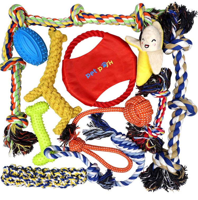 PetPosh1's tweet photo. Pet Posh Dog Toys - Rope Chew Toy Set for Small Medium to Large Breed Puppies... https://t.co/T3IZetEAn2 via @amazon https://t.co/fnqgpNJboe
