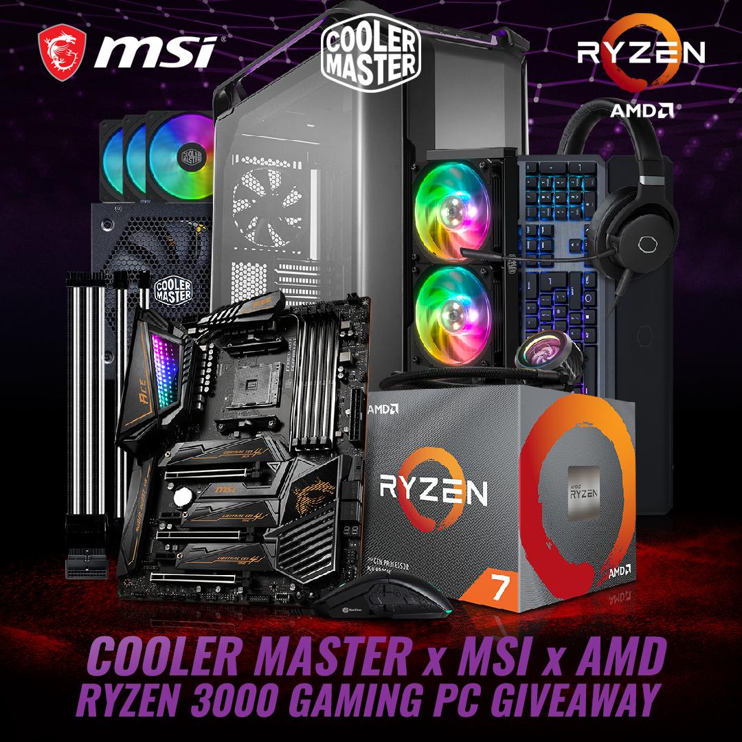 CoolerMaster's tweet photo. Have a shot at winning the coolest Ryzen 3000 gaming PC in this worldwide #Giveaway! https://t.co/xZJ6ajdFEZ https://t.co/SPpdnM6qdU