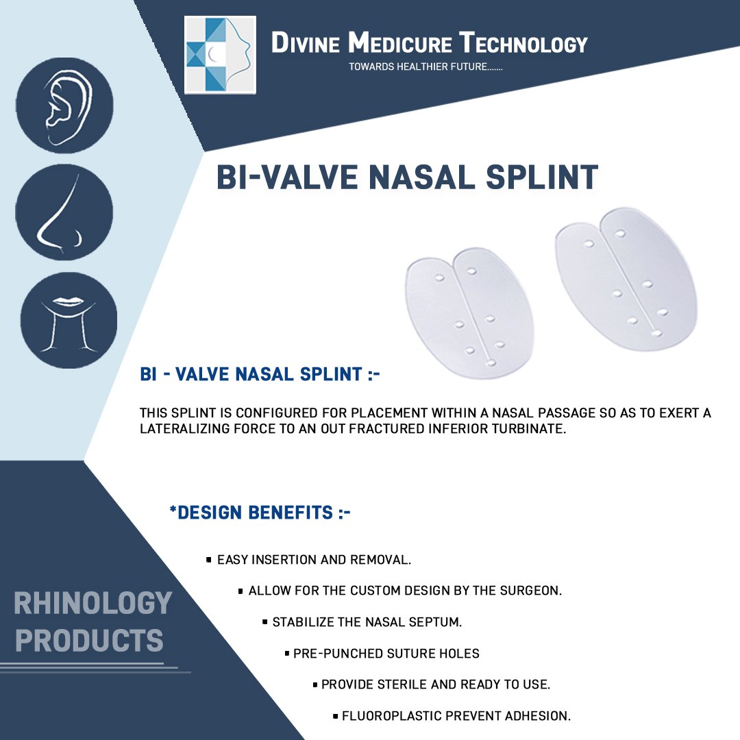 DivineMedicure's tweet photo. DIVINE MEDICURE TECHNOLOGY

RHINOLOGY PRODUCTS ::
BI - VALVE NASAL SPLINT //  INTERNAL NASAL SPLINT

FOR ORDER INQUIRY : SALES@DIVINEMEDICURE.COM

Shipping World Wide : FED-ex, UPS, DHL, EMS https://t.co/Urs2tnsSiW