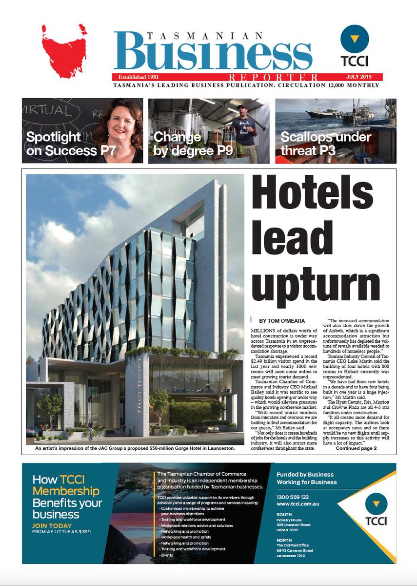 The new July edition of TBR is out now! Click the link to see the latest in business news from around the state - yumpu.com/xx/document/re… #politas #tasbusiness