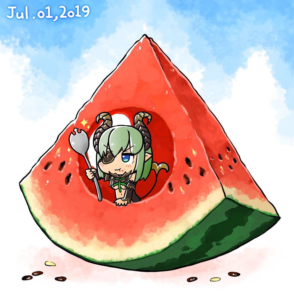 Twoucan 夏はスイカ の注目ツイート イラスト マンガ コスプレ モデル
