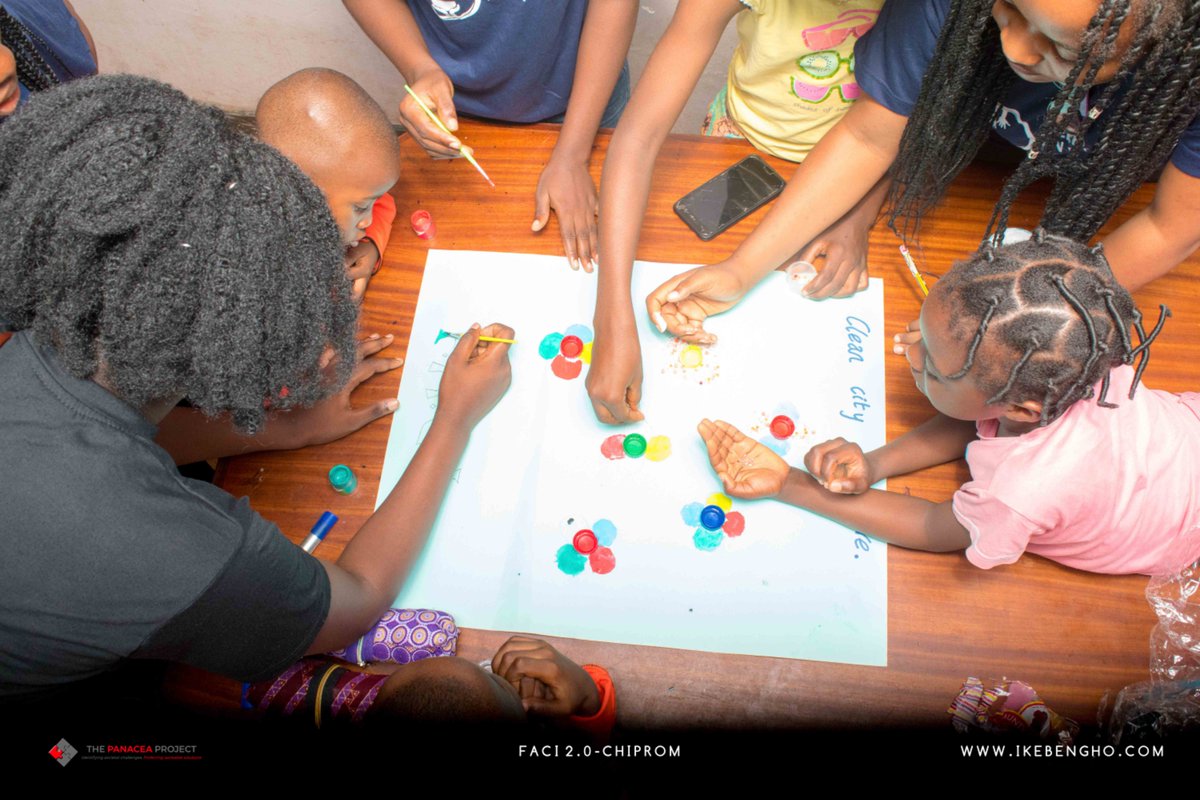 cci_ng's tweet photo. We had a really great time with the kids at CHIPROM during our Feed A Child Initiative Orphanage tour. We made them understand the state of our dear earth and the need to raise warriors to defend her through measures like recycling and upcycling. #FACI2.0 #amilliondreams #Recycle https://t.co/QtzqYAtV6f