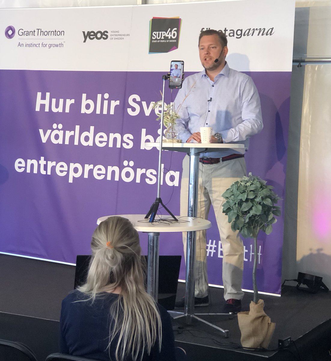 Nu kör vi igång Entreprenörshubben i #Almedalen med <a href="/foretagarna/">Företagarna</a> Först ut <a href="/gunthermarder/">Günther Mårder</a> med en hållbarhetsspaning. Välkomna hit!