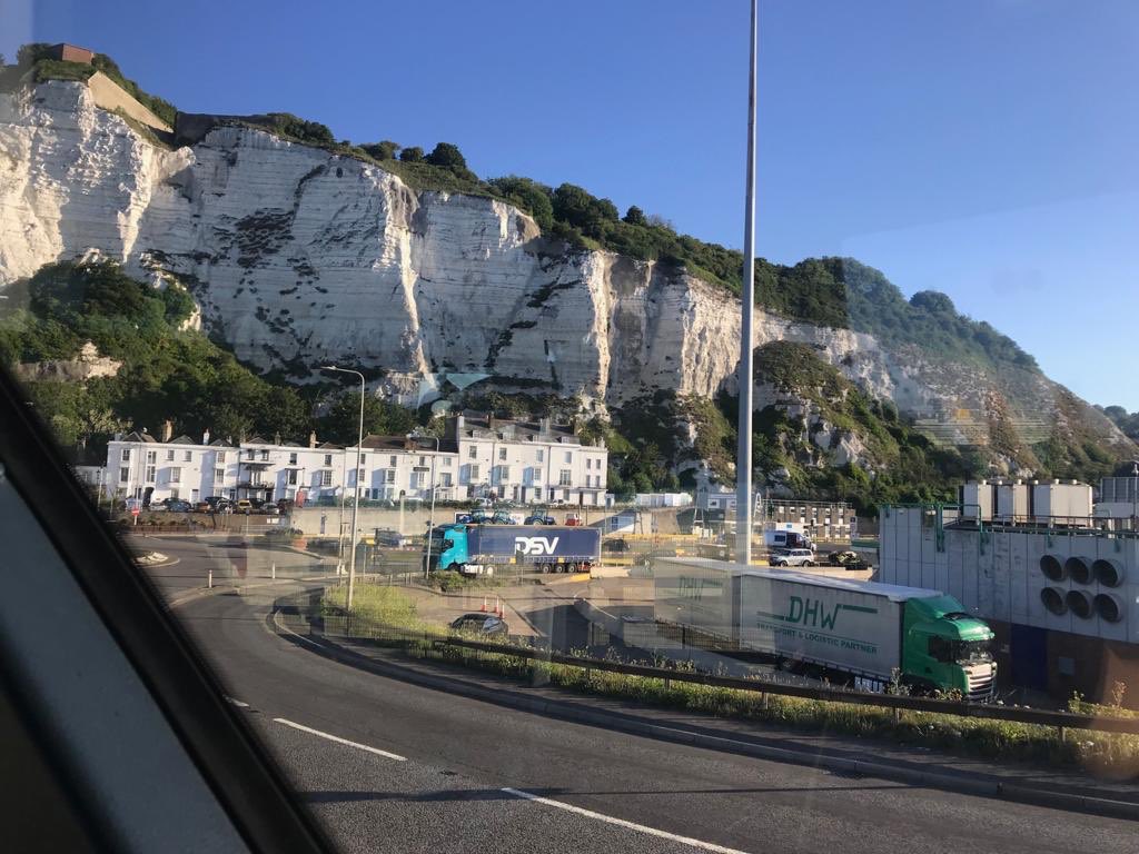 We have arrived at Dover and awaiting all the checks before we can board. #Frenchtrip2019
