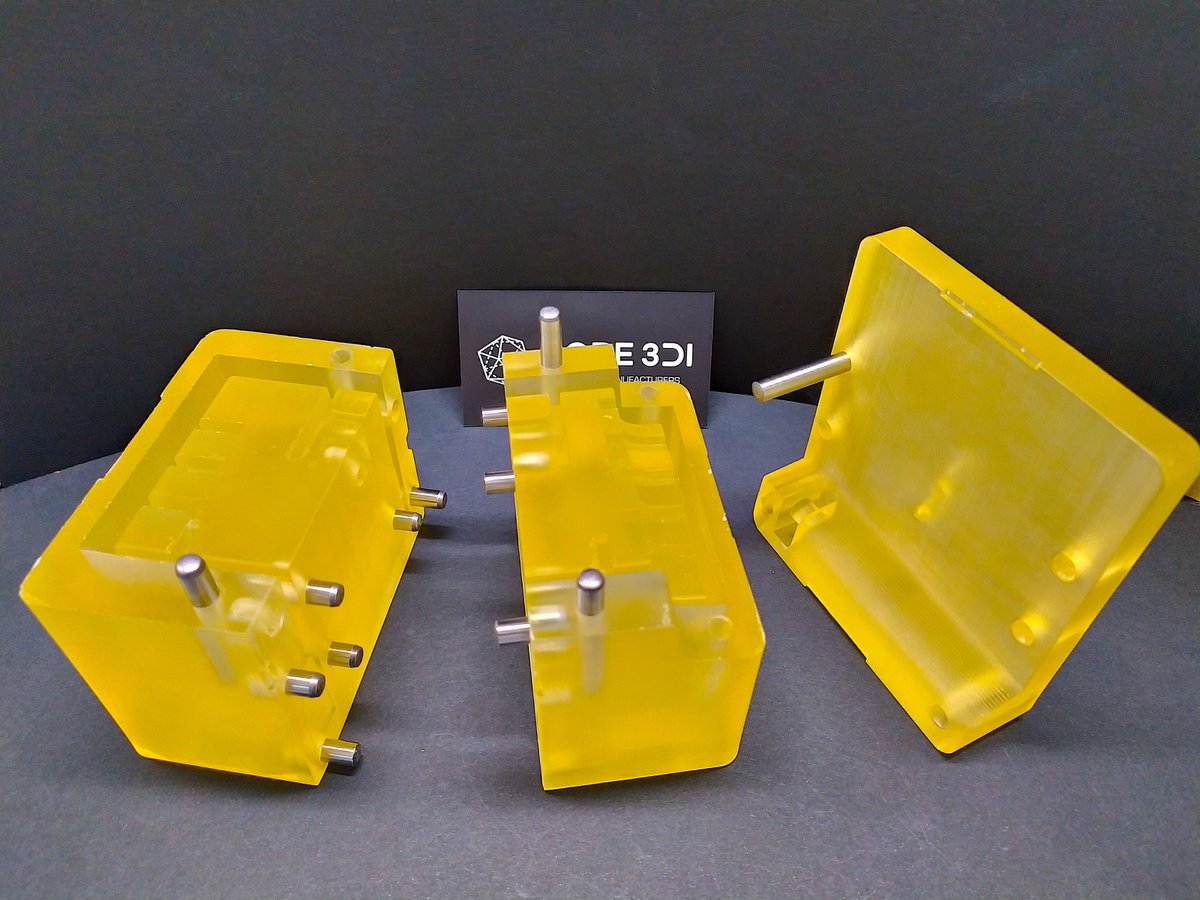 Core3di's tweet photo. Interesting multi-part FIM mould. Dimensions 85x108x95 mm. We will post the injected parts in a while :)

#core3di #FreeformManufacturers #3dprinting #AdditiveManufacturing #FIM #InjectionMolding #prototyping #IndustrialProduction #3dprints #rapidprototyping #3dprintingservices https://t.co/cymk5RgtY2