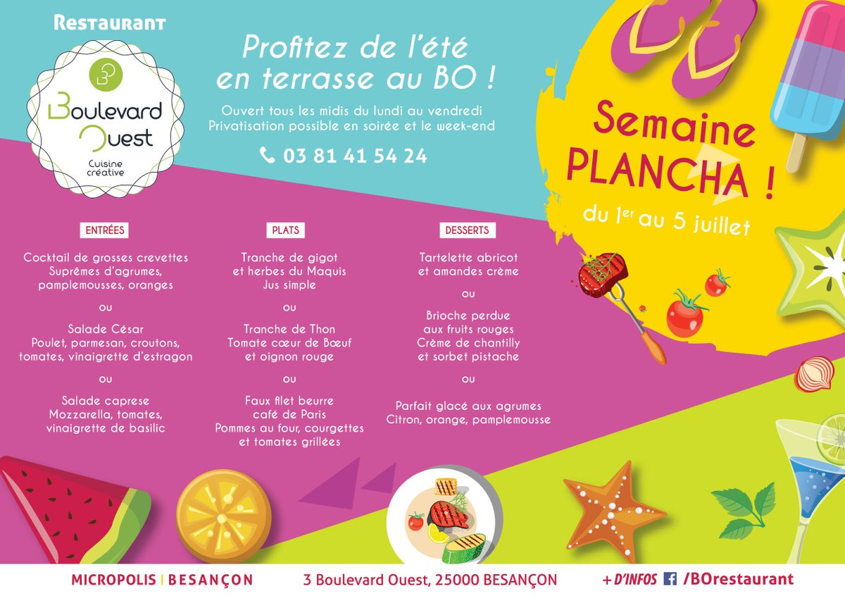 Besancontourism's tweet photo. Semaine "plancha" à partir de ce lundi au Boulevard Ouest restaurant, à Micropolis Besançon !
Pour l'occasion, le chef Didier Ballet sort de ses cuisines et vous prépare votre plat en live sur la terrasse. 👍 @MicropolisBesac https://t.co/QWfaUR69jA