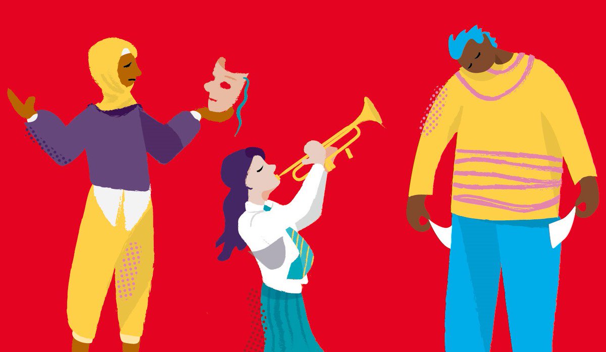 RoundhouseLDN's tweet photo. Lack of careers advice. The cost. Don't feel welcome.
Some of the reasons why young people from BAME and low-income backgrounds say they can't get a job in the creative industries. Read our new report with @PYL_London #SelfMadeSector https://t.co/8n4vqKmelq https://t.co/1cvyGlZpIf