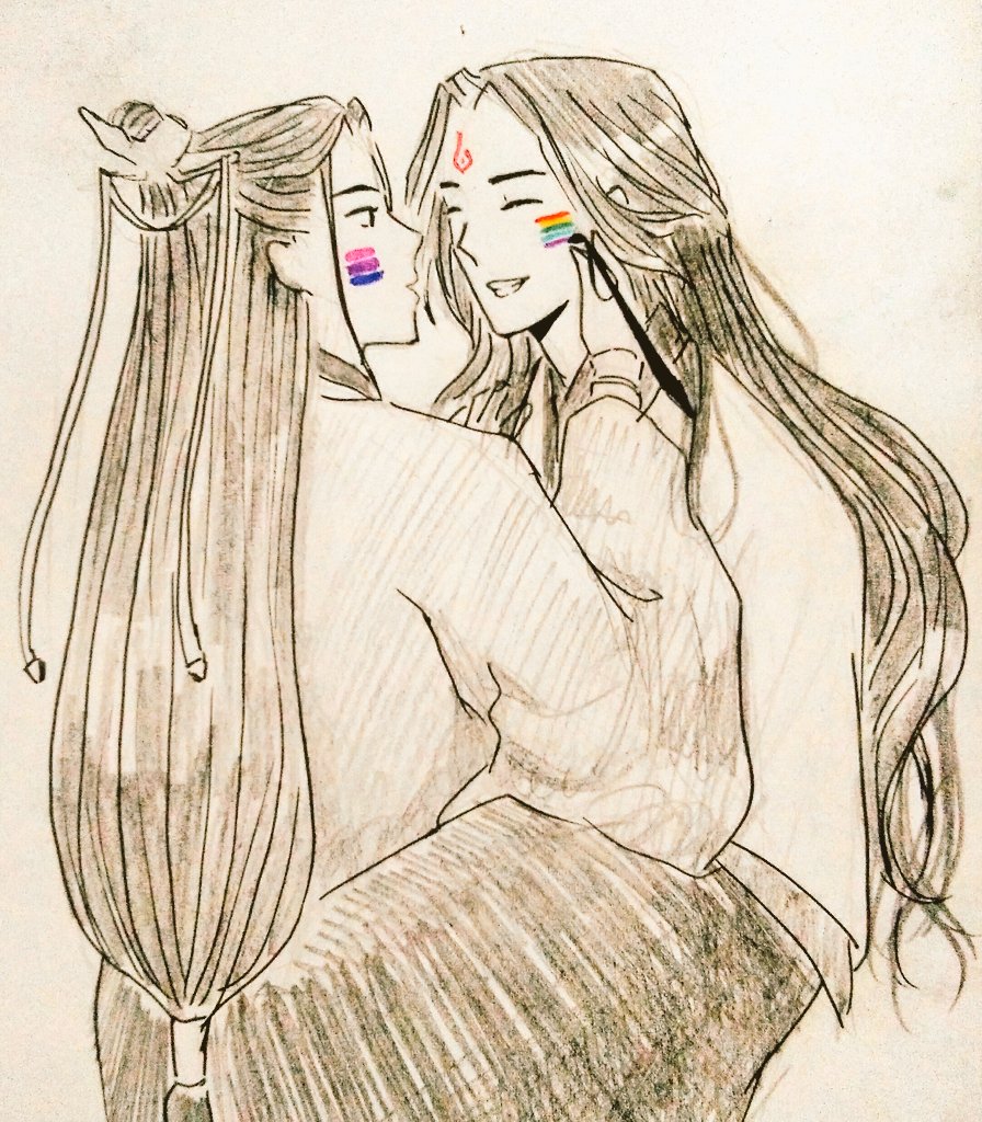 pride month may be over but their story certainly isn't! thank you so so much to everyone who ran and participated in #BingQiuWeek2019 for celebrating their love ;v;

#ScumVillainsSelfSavingSystem #人渣反派自救系统 #冰秋