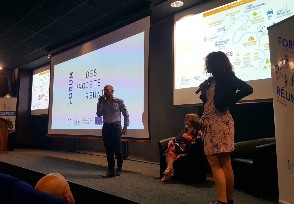 Le #ForumDesProjets #Outremer se décline dans les territoires. #LaRéunion organise aujourd'hui son 1er #ForumDesProjets avec 15 porteurs de projets autour d'un thème qui intègre parfaitement la #TrajectoireOutremer 5.0 : l'économie circulaire et la gestion des #déchets !