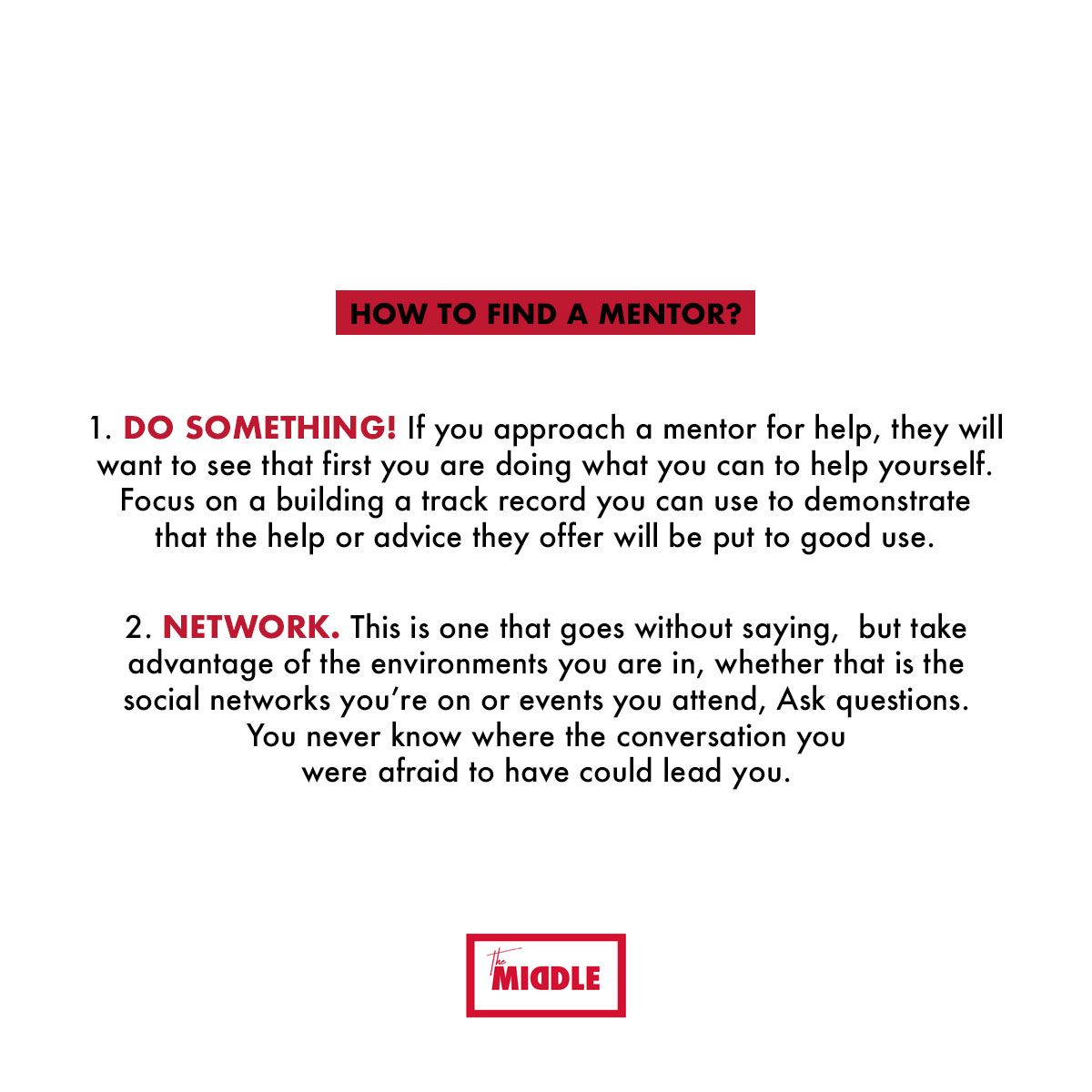 themiddleco's tweet image. It is believe that having a good mentor is integral to growth and journey as a creative.
Check out our tips for finding good mentorship!    👇👇👇