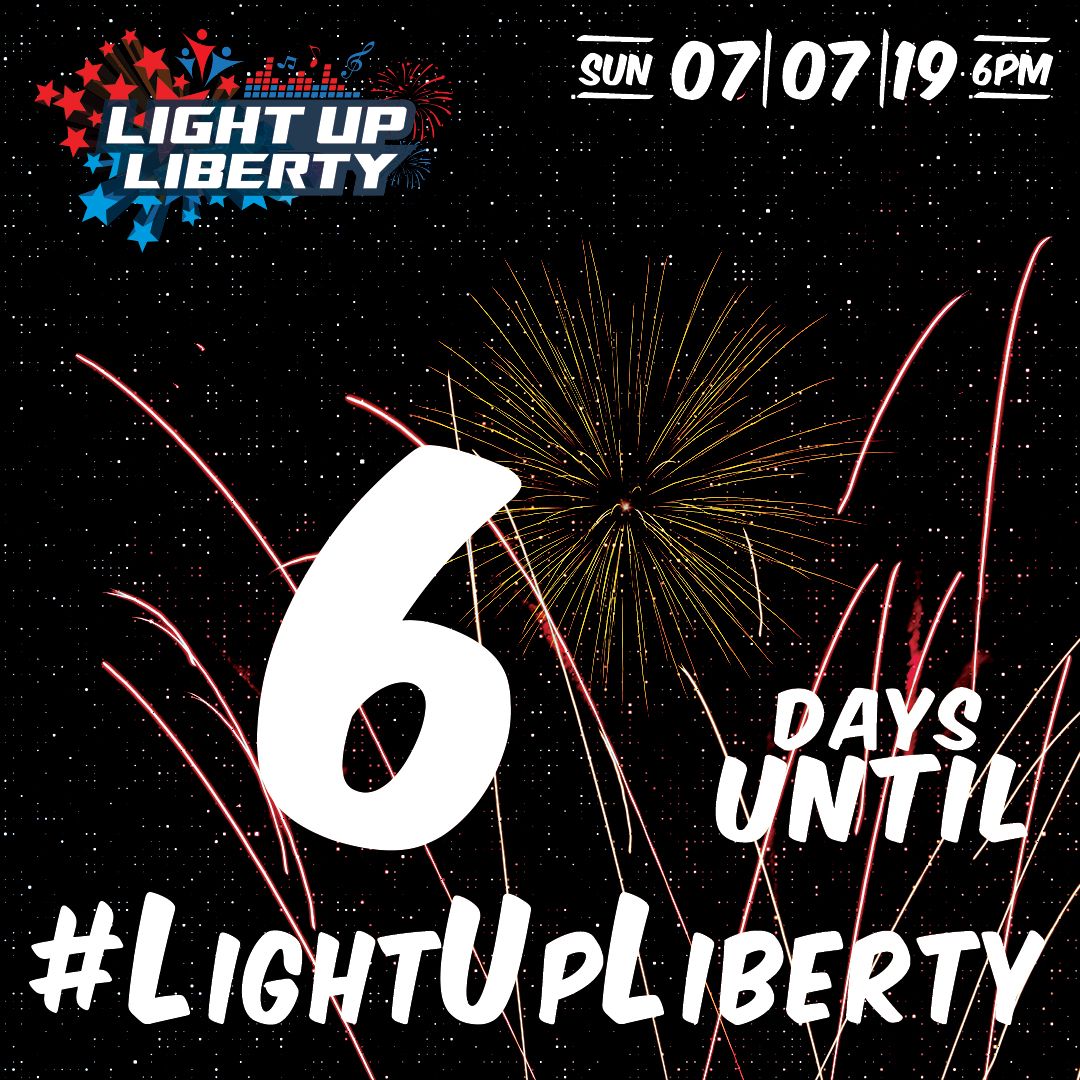 We’re just 6 days away! - #LightUpLiberty - Exciting Entertainment, Carnival Rides, Food &amp; More! Help Spread the Word - Share this Post!!