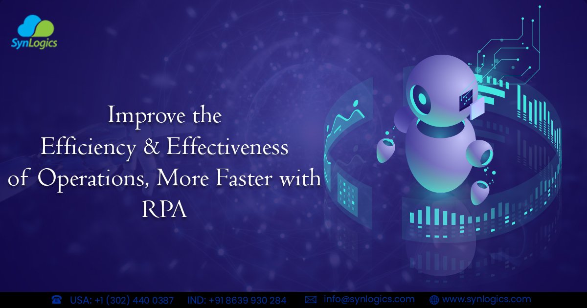 synlogics_Inc's tweet image. #SynLogicsInc is an RPA service provider that deliver #RoboticProcessAutomationsolutions to solve every business challenge
Consult our #RPAexperts
Email: info@synlogics.com
Website: synlogics.com
#RPACompanies #roboticprocessautomationvendors #RPASolutions