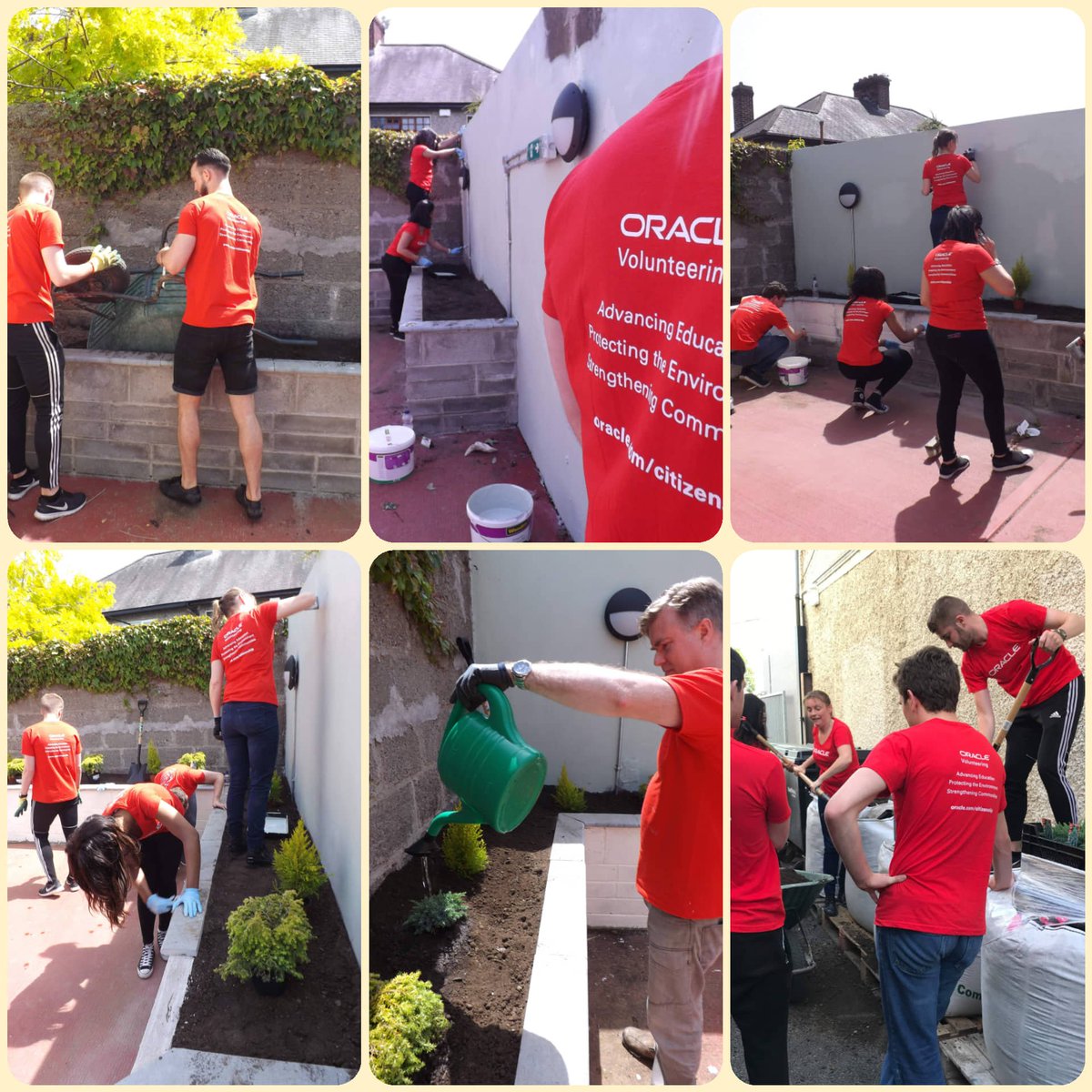 Huge thank you to #Oracle (Dublin) #Volunteers for this make-over of the garden at <a href="/centralremedial/">CRC</a> 
I will help any Oracle team organize a volunteer activity, this can be a truly meaningful team-building exercise ;)  
#oraclevolunteers #lifeatoracle #csr #corporatecitizenship