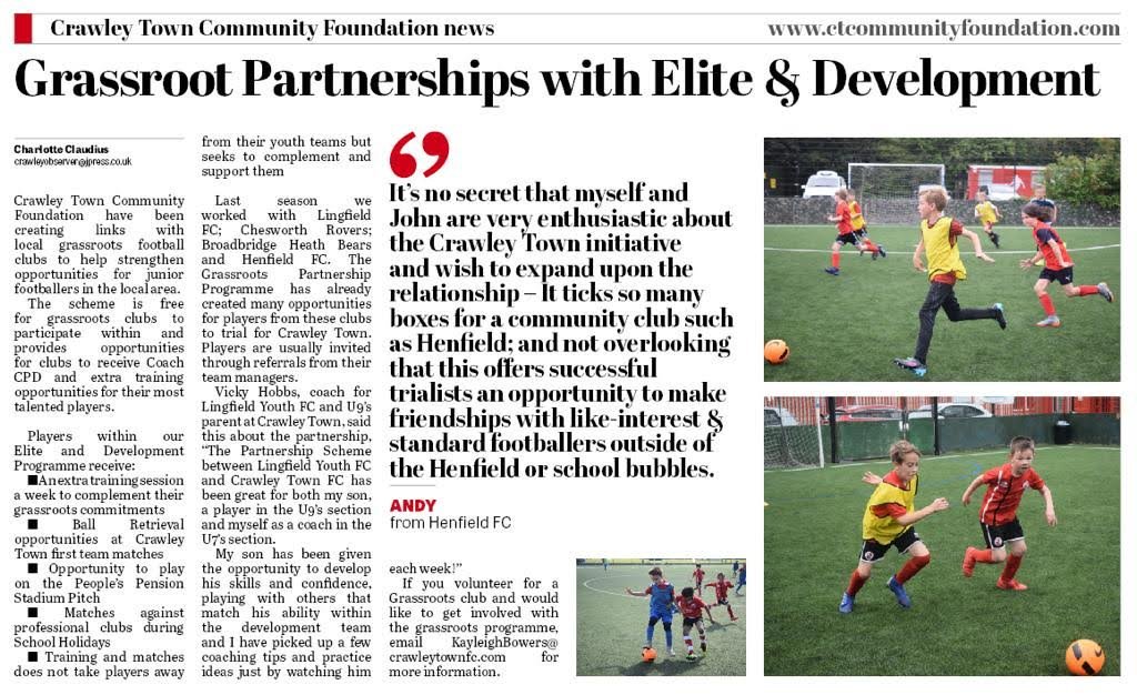 YFCLingfield's tweet image. Did you know there is a player pathway between Lingfield Youth FC and Crawley Town?