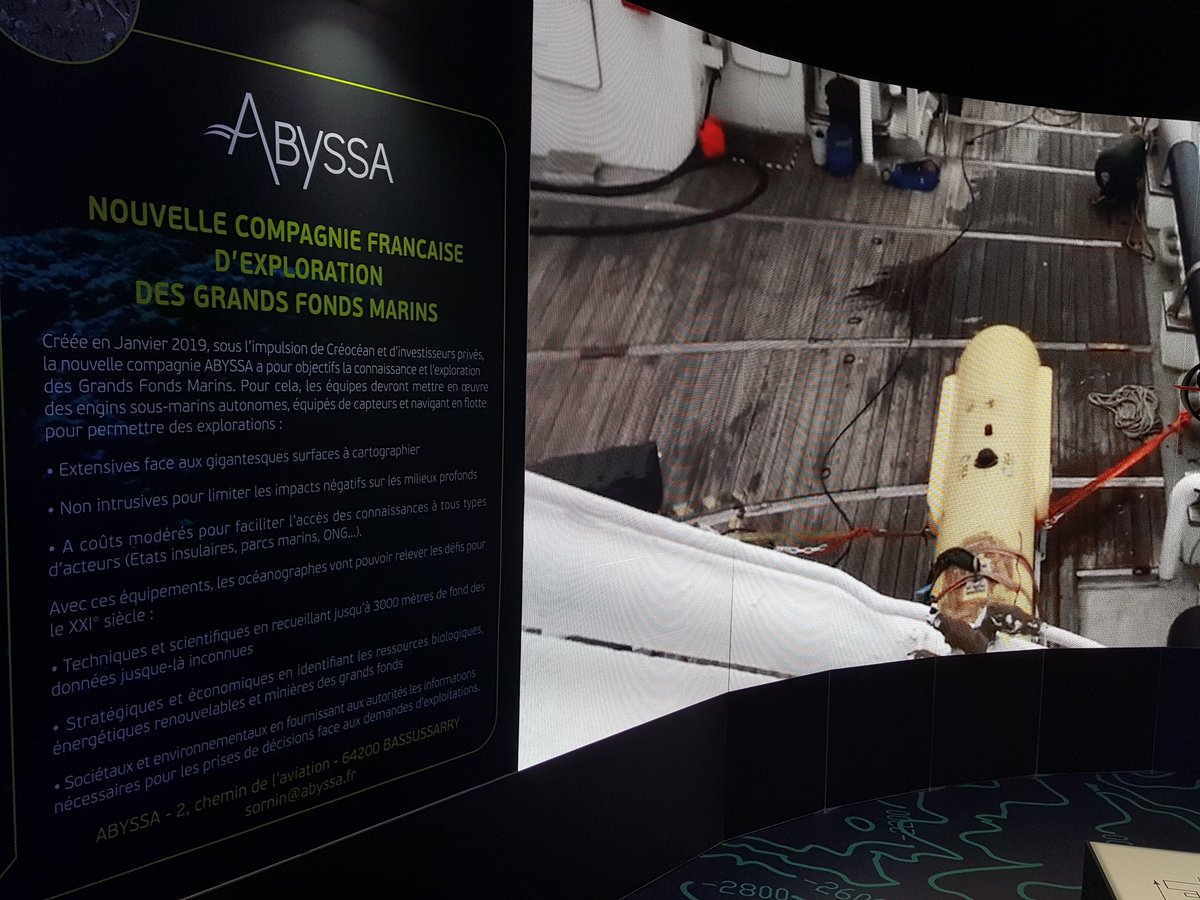jmSornin's tweet photo. #ABYSSA présente au salon #LaMerXXL pour une présentation des nouvelles techniques de cartographies des Grands Fonds Marins https://t.co/pnsuVl3pAW