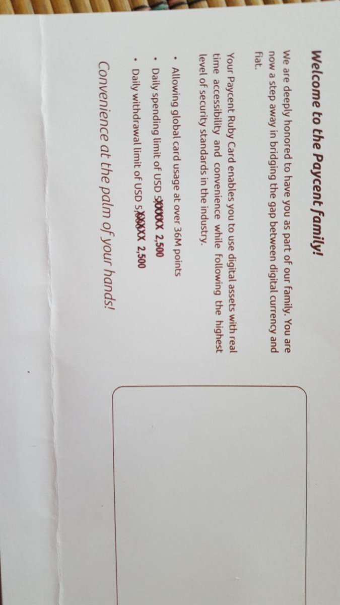 Yooktm's tweet photo. I recieved the paycent Union pay int'l card today with the paycent Mastercard coming soon.
#PYN #crypto #BTC #ETH #LTC #DASH #BNB #XRP through the #PaycentApp and #PaycentCard https://t.co/wNzB6R6tuI