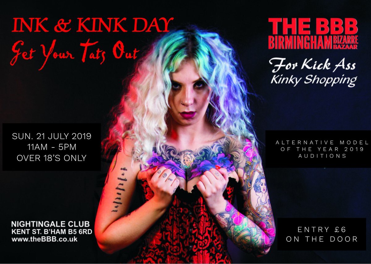 BBBAltFetBazaar's tweet photo. A lot going on 21 July at @BBBFetishBazaar 🔥🔥an entire day of #kinkyshit #altmodellingcontest 2 Floors of traders a demo and an Afterparty!
#KinkyShopping #alternativemodellingcontest #altfetishTrader 
#kinkyink https://t.co/YFybknNYYV