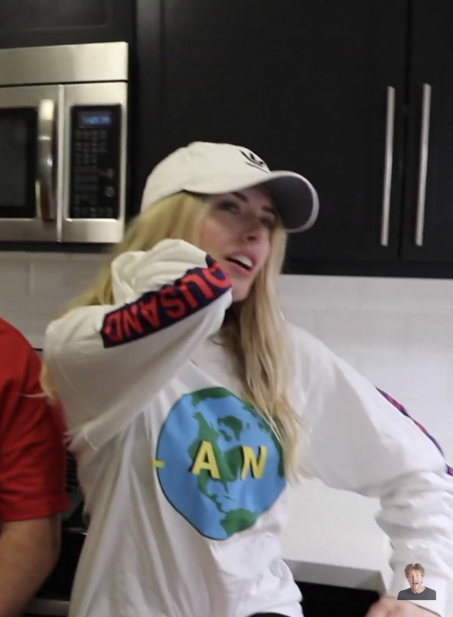 LANY_PHL's tweet photo. .@CorinnaKopf reppin LANY merch on Jason Nash's vlog lol https://t.co/AFrRdcFULS