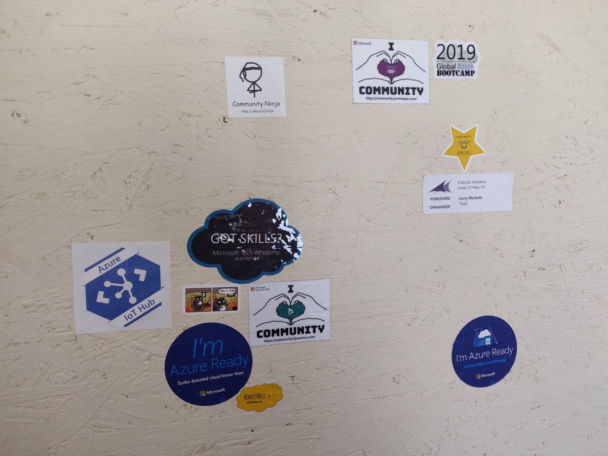 LMerkelis's tweet image. Thank you @powerobjects for supplementing my #wallofstickers with more #365Saturday @Dyn365Community 
Any contributions welcome ;)