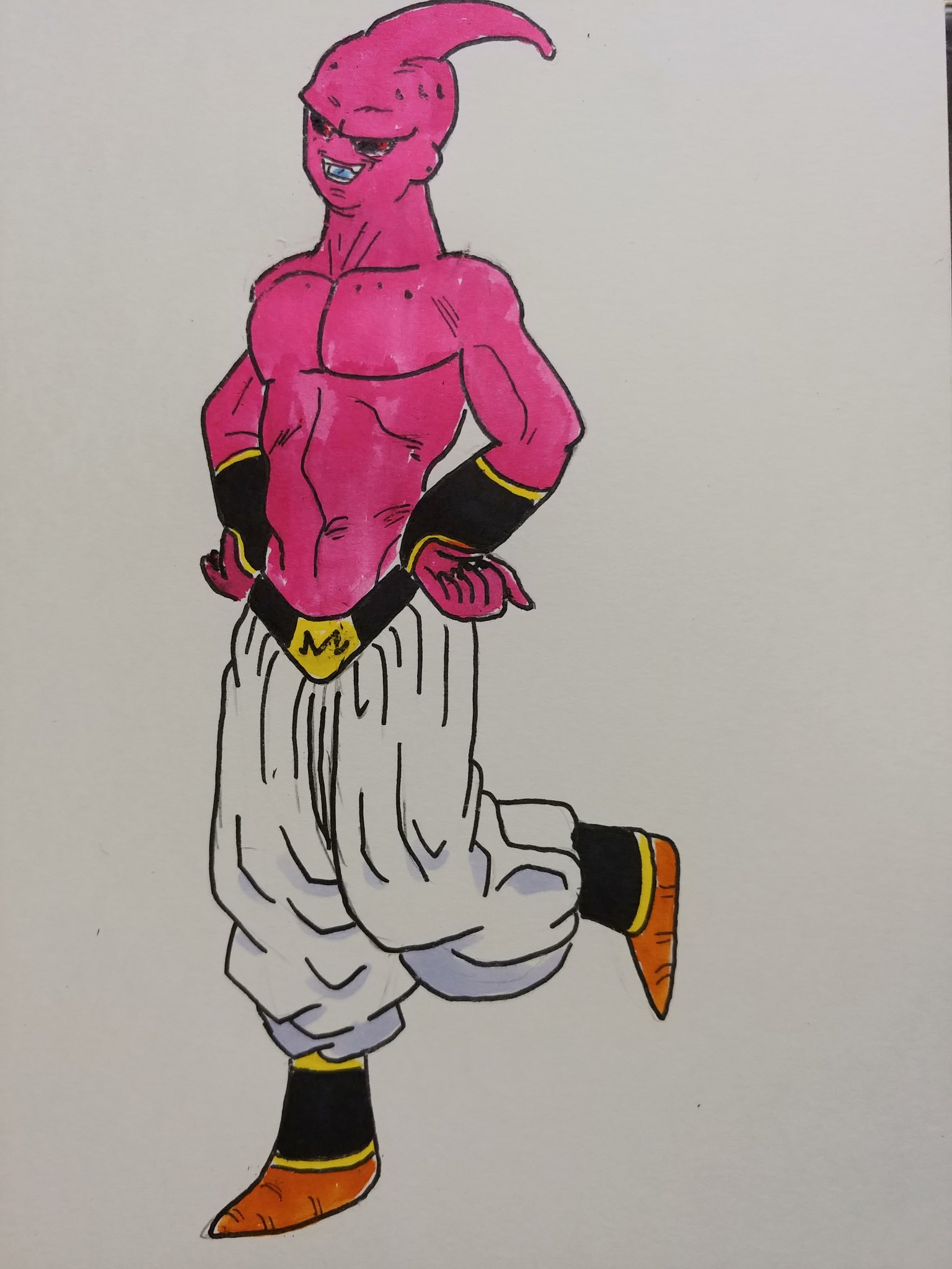 ゴルディアス 魔人ブウ悪 ドラゴンボール 魔人ブウ 絵描きさんと繋がりたい イラスト好きな人と繋がりたい アナログ絵描きさんと繋がりたい