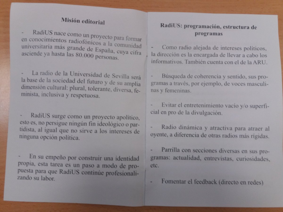 José Luis Rojas Torrijos (@rojastorrijos) on Twitter photo La radio de la <a href="/unisevilla/">Universidad de Sevilla</a> (RadiUS) ya tiene su borrador de manual de estilo. Excelente Trabajo Fin de Grado de <a href="/chrcardenes/">Christian Cárdenes</a> y <a href="/saraportillo97/">Sara Portillo</a> La radio de la <a href="/unisevilla/">Universidad de Sevilla</a> (RadiUS) ya tiene su borrador de manual de estilo. Excelente Trabajo Fin de Grado de <a href="/chrcardenes/">Christian Cárdenes</a> y <a href="/saraportillo97/">Sara Portillo</a>