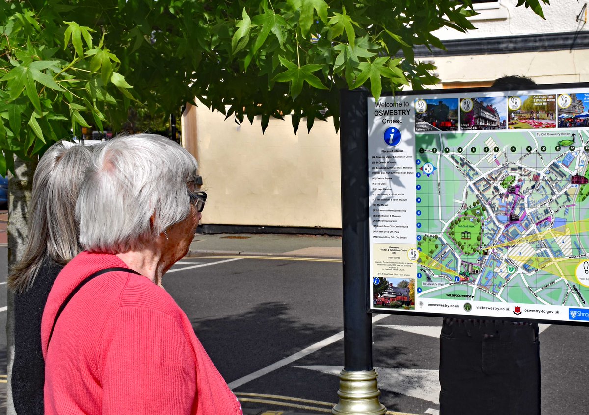 New map board set up on central car park and around town to enable both visitors and local people to access key locations and landmarks <a href="/OswestryTourism/">Visit Oswestry</a> <a href="/OswestryTC/">Oswestry Town Council</a> @bingoswestry <a href="/sdps/">SDPS</a> #oswestry #oswestrytourism #tourism