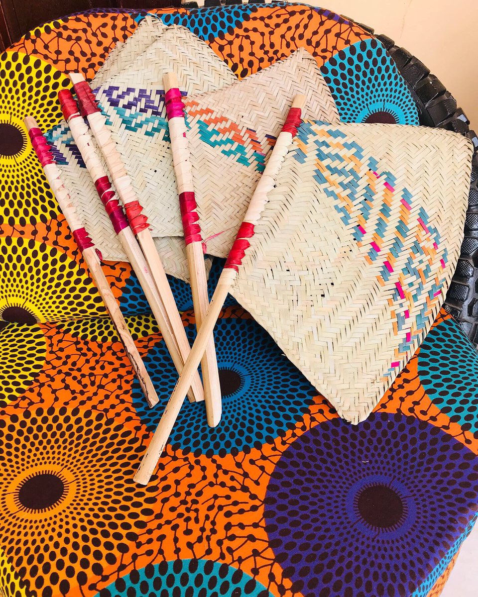 TIGAGambia's tweet photo. We have sun βοΈ and heat protection covered with these hand weaved straw hats and matching handfans. You can buy these at Djembe and Coco Ocean π. Limited stock available!! #womanownedbusiness #handmade #sunhats #handweaved #sunprotection #handfans #unisex #limitedstock #colors https://t.co/bjYhrsl2Rc
