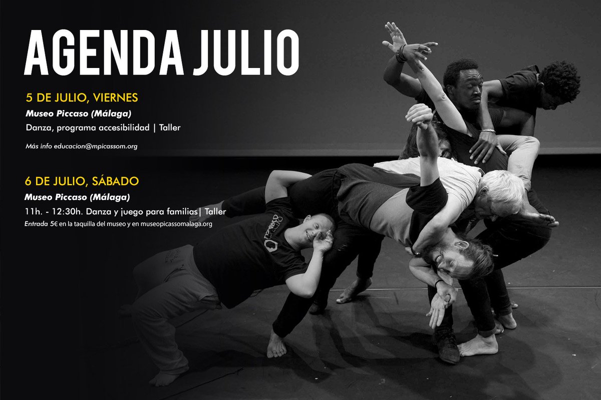 Lisarco's tweet photo. 📝Agenda Julio. Este fin de semana viajaremos a Málaga, al @mPICASSOm para impartir dos talleres. ¿Te animas? ¡Te esperamos! https://t.co/LvYvtRkgGC