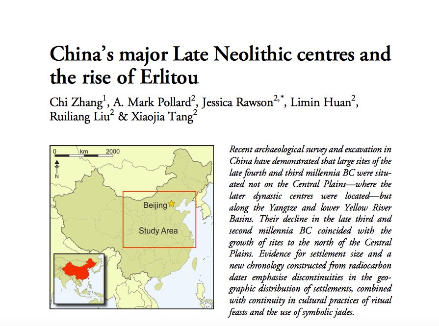 AntiquityJ's tweet photo. How about some 🆕 #archaeology to start the 🆕 week?
🇨🇳 China's major Late #Neolithic centres and the rise of Erlitou
➡️ Chi Zhang (@PKU1898), Pollard (@school_of_arch), Rawson, Huan, @RuiliangLiu, &amp; Tang
➡️ https://t.co/DhpMnIwz9j

#China #AsianArchaeology #Jade https://t.co/mNgrUa8bl2