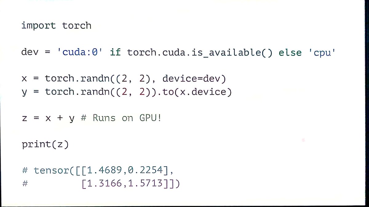 alfcnz's tweet photo. «@PyTorch 1.1 – what's new?» by @apaszke at #DLISS19 https://t.co/61Iw1JnATP
