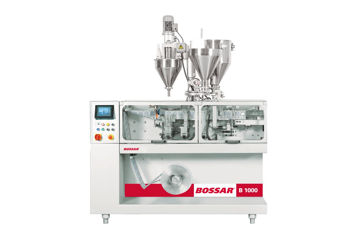 TRIMACO Systeme GmbH (@trimaco) on Twitter photo Petite et compacte, la <a href="/Bossarpackaging/">Bossar Packaging, SA</a> B1000 est une machine de remplissage et de scellage horizontale, idéale pour la production de sachets scellés sur 3 et 4 côtés pour le remplissage de petites quantités de produits et de sachets individuels pour différentes industries. Petite et compacte, la <a href="/Bossarpackaging/">Bossar Packaging, SA</a> B1000 est une machine de remplissage et de scellage horizontale, idéale pour la production de sachets scellés sur 3 et 4 côtés pour le remplissage de petites quantités de produits et de sachets individuels pour différentes industries.