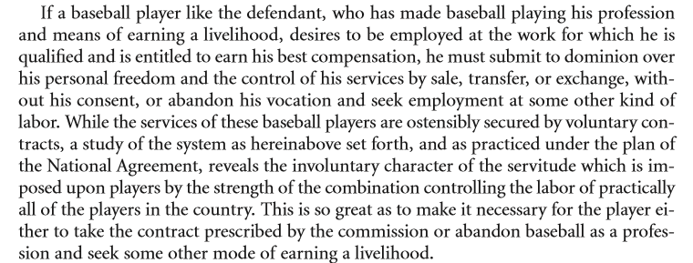 BaseballandLaw's tweet photo. 8 years before the @USSupremeCourt decided Fed BB, the @NYSCourtsNews #OTD 7/1/1914 in AL BB Club of Chicago v Chase ruled @MLB wasn't subject to the anti-trust laws when #HalChase jumped from the @whitesox to Fed Leag Buff Blues https://t.co/iuQHrjB9Nj #BaseballandtheLaw p 39-50 https://t.co/8PfaXjo1I8