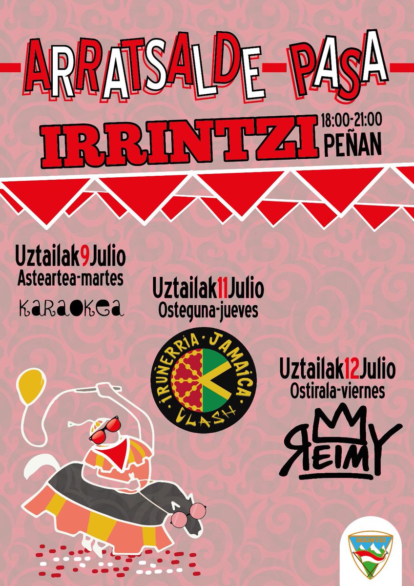 Este año...plan de tarde sanferminera en IRRINTZI!

Estrenamos programación de tardes, con la que vamos a cantar y bailar...te vienes?

Pasando la tarde con IRRINTZI!