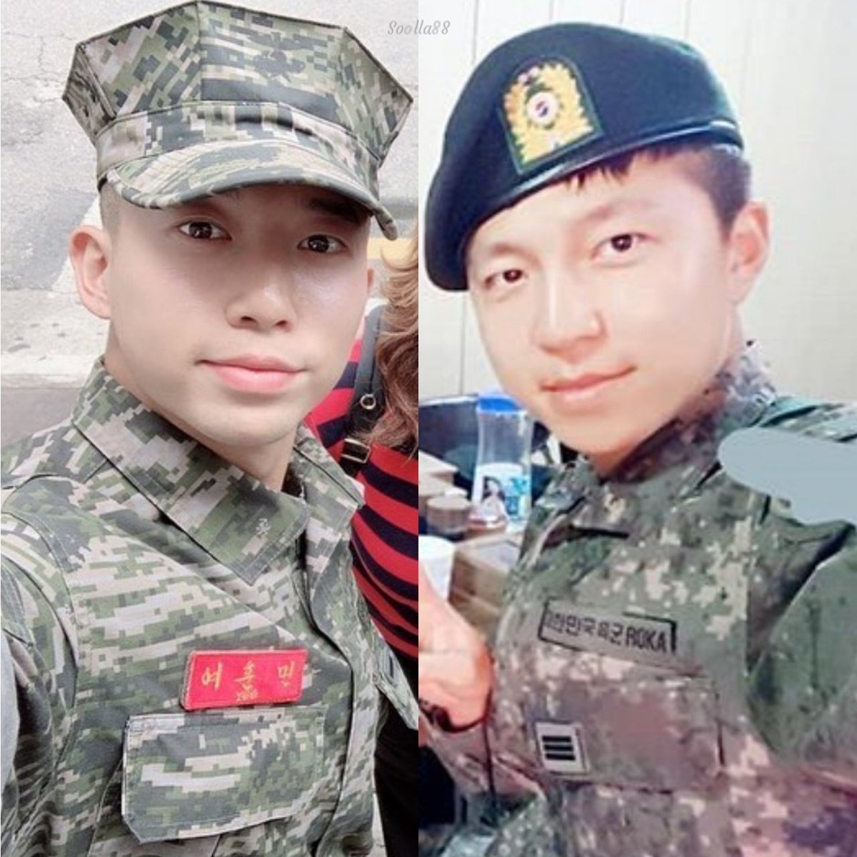 Soolla88's tweet photo. My 2 fav men on duty
@shin_soohyun89 in ROK Army uniform
@HooN91y in ROK Marine Corps uniform
그들은 정말 멋있어요! 😍
SooHoon 😍 #Soohoon #수훈 #UKISS #유키스 #Military #입대 #ROKA #rokmarines #육군 #해병대 https://t.co/7wnE2nNr9U