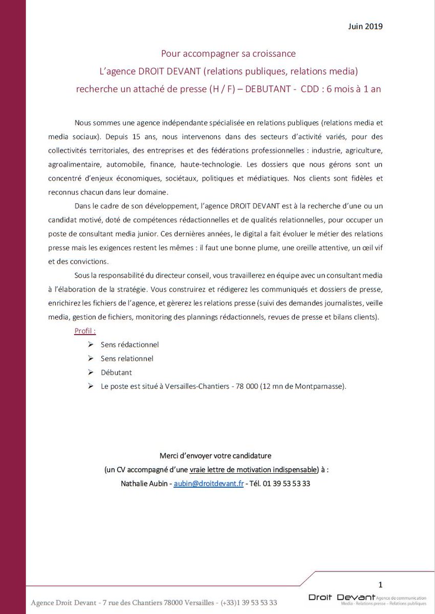 Agence DROIT DEVANT tweet media