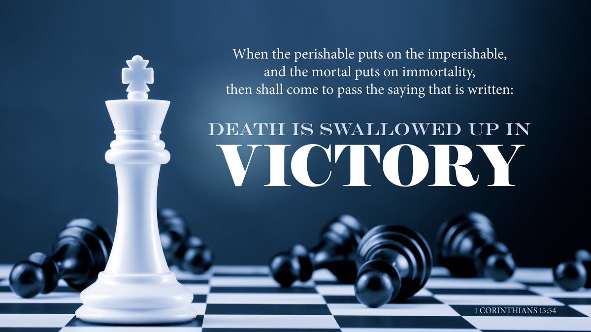 markalanpowell's tweet photo. When the perishable puts on the imperishable, and the mortal puts on immortality, then shall come to pass the saying that is written: “Death is swallowed up in victory.”
(1 Corinthians 15:54) https://t.co/3AtzlT6tfW