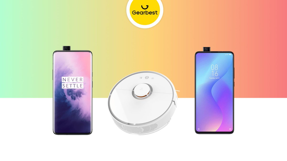 Frandroid's tweet image. 🤗 Gearbest nous propose de nouveaux bons plans en ce lundi : 

🔸 le #OnePlus7Pro 256 Go à 621 euros
🔸 le #RoborockS5 à 337 euros 
🔸 le #XiaomiMi9T à 284 euros

Pour passer commande, c&apos;est par ici 👉 buff.ly/2RAKNEh #sponso