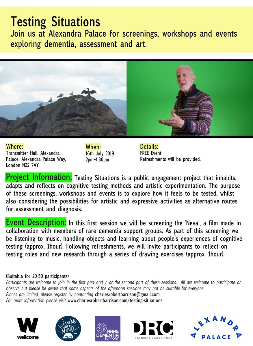 It's just over 2 weeks until our event with <a href="/Yourallypally/">Alexandra Palace</a> on 16th July. We have an exciting afternoon planned including music, object handling, a screening of the 'Neva' and a series of drawing exercises. Get in touch if you would be interested in coming along!