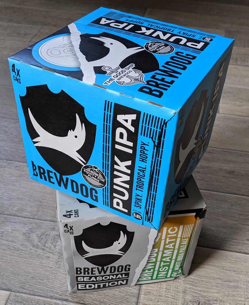 MattandCat's tweet photo. These arrived today, unexpectedly. Thanks, @brewdog - or our secret admirer! 🍺🤩 #PostmansKnock #Punkd https://t.co/SNNPgCVd7U