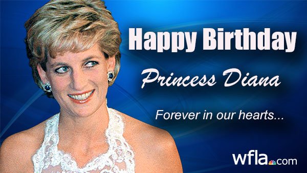 HAPPY BIRTHDAY PRINCESS DIANA: The Princess of Wales would have turned 58 today.  